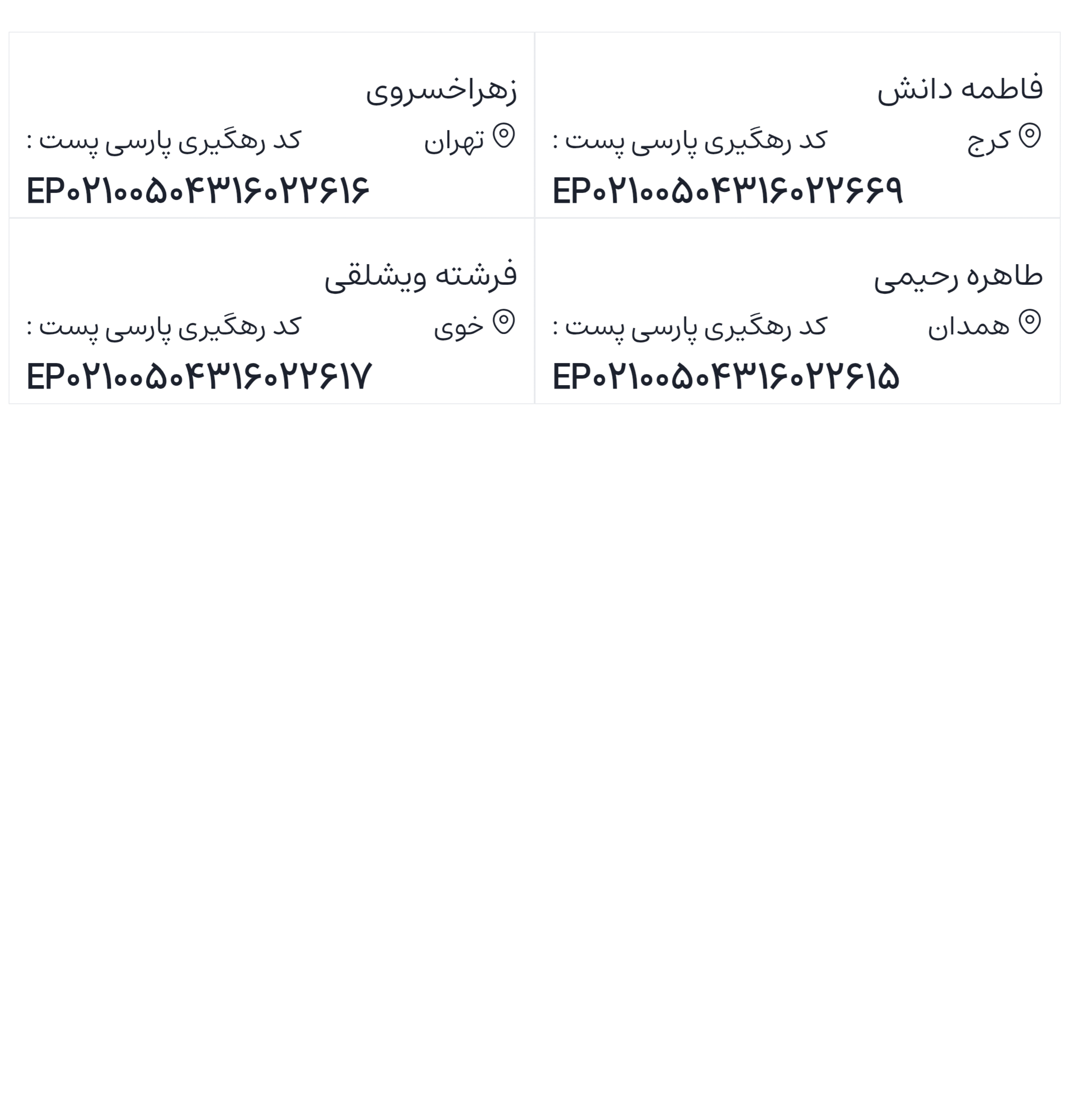 ارسالی های 1405/05/01